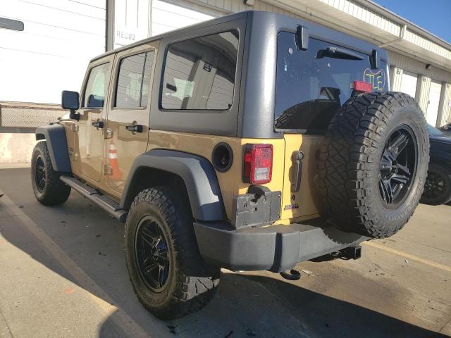 1C4HJWDG9EL126454 - 2014 JEEP WRANGLER U SPORT ოქროსფერი ფოტო 3