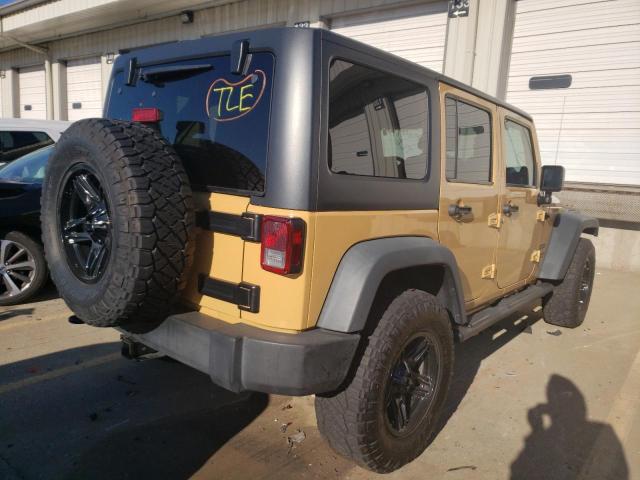1C4HJWDG9EL126454 - 2014 JEEP WRANGLER U SPORT ოქროსფერი ფოტო 4