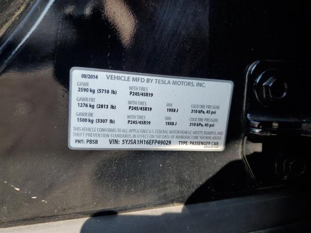 5YJSA1H16EFP49029 - 2014 TESLA MODEL S 黑色 照片 12