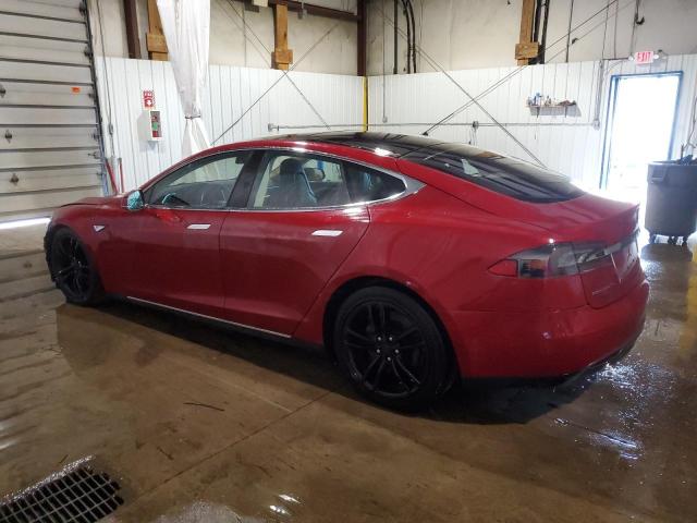 5YJSA1E27FF119910 - 2015 TESLA MODEL S RED photo 2