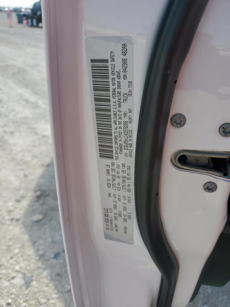 3C6UR5HJ1KG576266 - 2019 RAM 2500 TRADESMAN WHITE photo 12