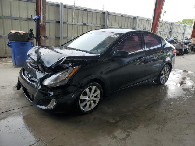 KMHCU4AE3CU124663 - 2012 HYUNDAI ACCENT GLS BLACK photo 1