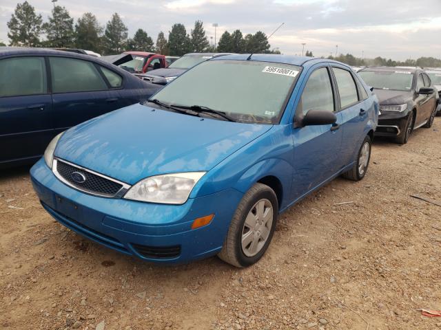 1FAFP34N87W247938 - 2007 FORD FOCUS ZX4 BLUE photo 2