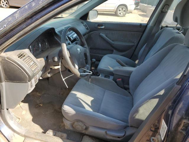 2HGES15584H544422 - 2004 HONDA CIVIC LX BLUE photo 7