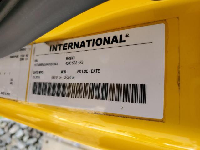 1HTMMMML6KH383144 - 2019 INTERNATIONAL 4000 4300 Jaune photo 10
