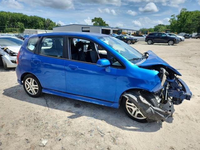 JHMGD38637S041538 - 2007 HONDA FIT S BLUE photo 4