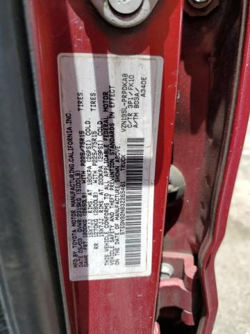 5TEGN92N83Z265461 - 2003 TOYOTA TACOMA DOUBLE CAB PRERUNNER BURGUNDY photo 12