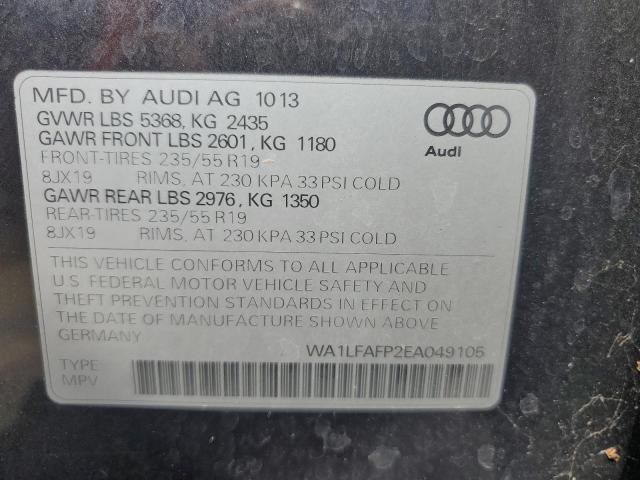 WA1LFAFP2EA049105 - 2014 AUDI Q5 PREMIUM PLUS CHARCOAL photo 13
