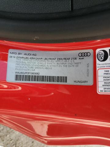 WAU6CLFF2F1063082 - 2015 AUDI A3 PREMIUM RED photo 12