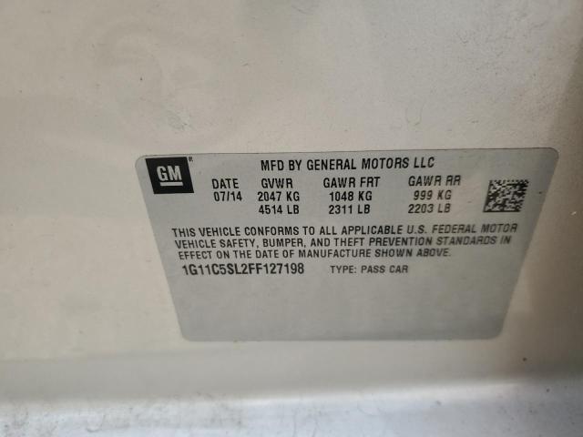 1G11C5SL2FF127198 - 2015 CHEVROLET MALIBU 1LT BEIGE photo 12