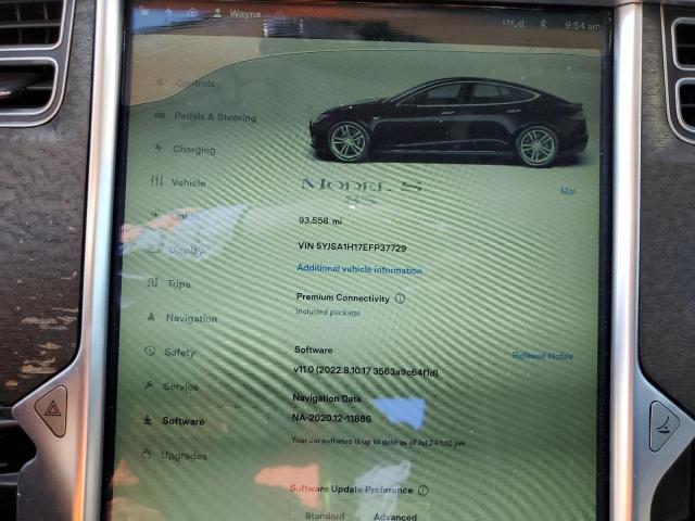 5YJSA1H17EFP37729 - 2014 TESLA MODEL S 黑色 照片 9