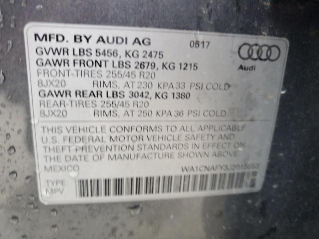 WA1CNAFY3J2015853 - 2018 AUDI Q5 PRESTIGE GRAY photo 14
