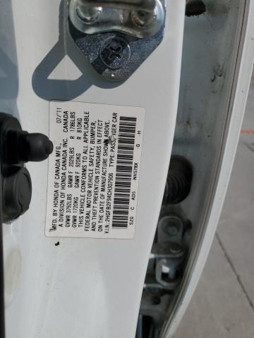 2HGFB2F94CH307906 - 2012 HONDA CIVIC EXL 白色 照片 12