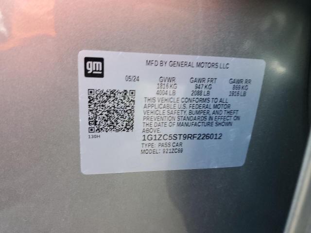 1G1ZC5ST9RF226012 - 2024 CHEVROLET MALIBU LS ვერცხლისფერი ფოტო 12