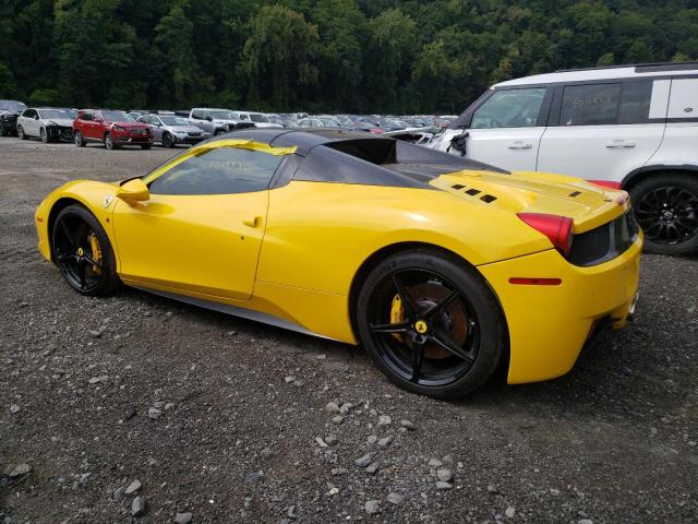 ZFF68NHA5E0197866 - 2014 FERRARI 458 SPIDER YELLOW photo 2