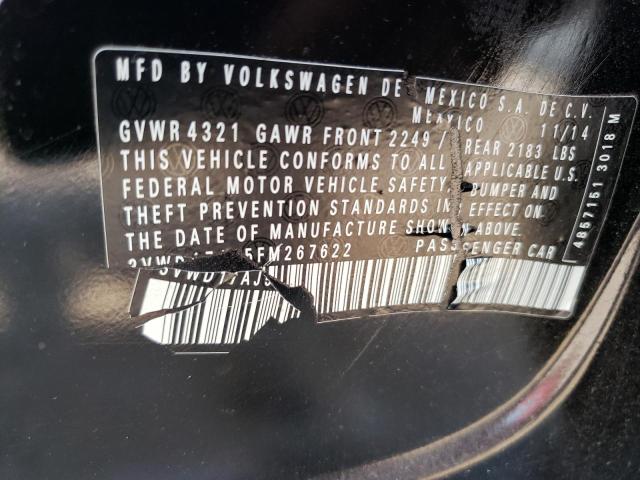 3VWD17AJ5FM267622 - 2015 VOLKSWAGEN JETTA SE Noir photo 13