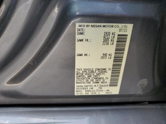 1N4AL3AP7FC473609 - 2015 NISSAN ALTIMA 2.5 CHARCOAL photo 12