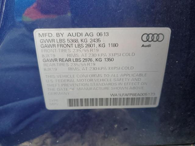 WA1LFAFP8EA005173 - 2014 AUDI Q5 PREMIUM PLUS ლურჯი ფოტო 13