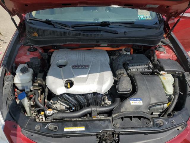 KMHEC4A41CA028793 - 2012 HYUNDAI SONATA HYBRID RED photo 11