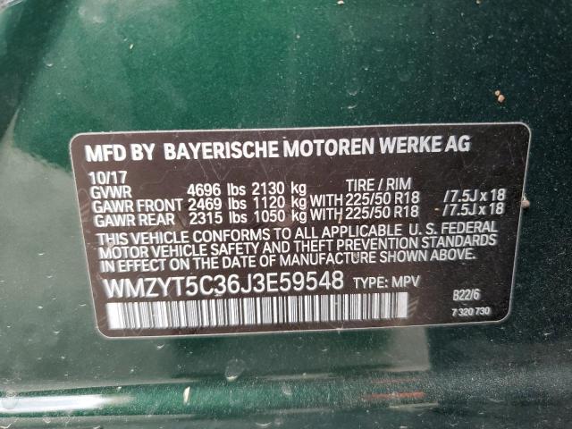 WMZYT5C36J3E59548 - 2018 MINI COOPER S COUNTRYMAN ALL4 GREEN photo 12