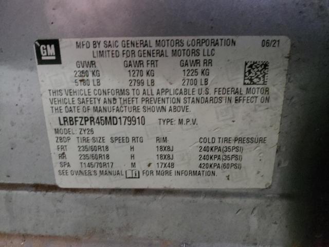 LRBFZPR45MD179910 - 2021 BUICK ENVISION ESSENCE SILVER photo 13
