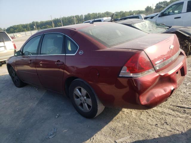 2G1WT58K279224559 - 2007 CHEVROLET IMPALA 4D LT BURGUNDY photo 2