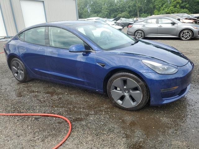 5YJ3E1EAXNF370712 - 2022 TESLA MODEL 3 BLUE photo 4
