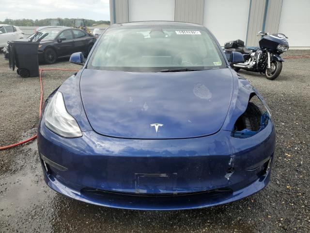 5YJ3E1EAXNF370712 - 2022 TESLA MODEL 3 BLUE photo 5