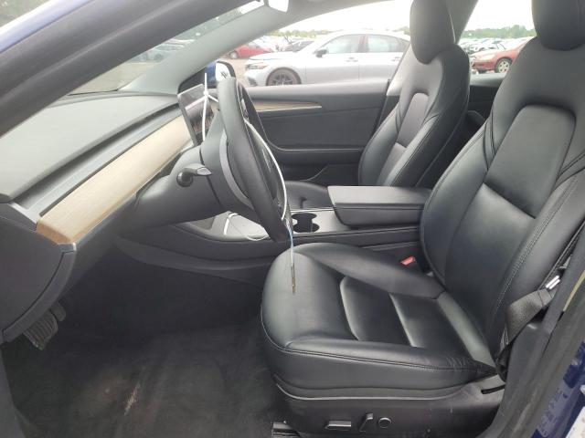 5YJ3E1EAXNF370712 - 2022 TESLA MODEL 3 BLUE photo 7