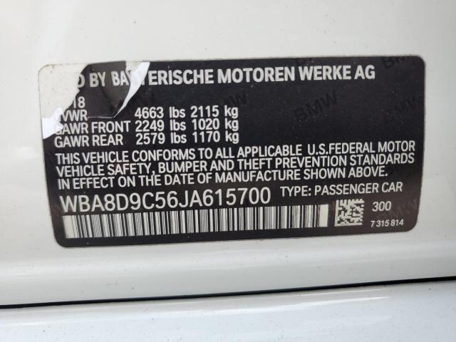 WBA8D9C56JA615700 - 2018 BMW 330 XI თეთრი ფოტო 12