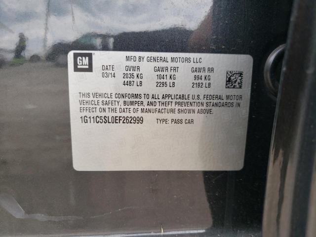 1G11C5SL0EF262999 - 2014 CHEVROLET MALIBU 1LT 黑色 照片 12