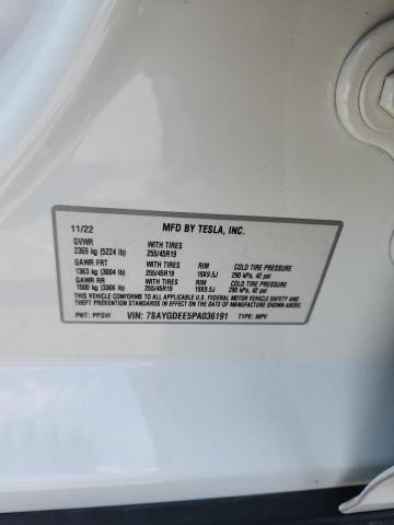 7SAYGDEE5PA036191 - 2023 TESLA MODEL Y Սպիտակ լուսանկար 12