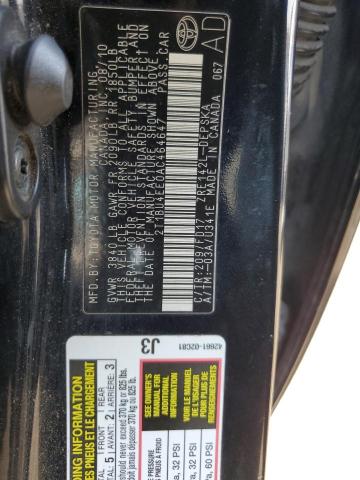 2T1BU4EE0AC464647 - 2010 TOYOTA COROLLA BASE BLACK photo 12