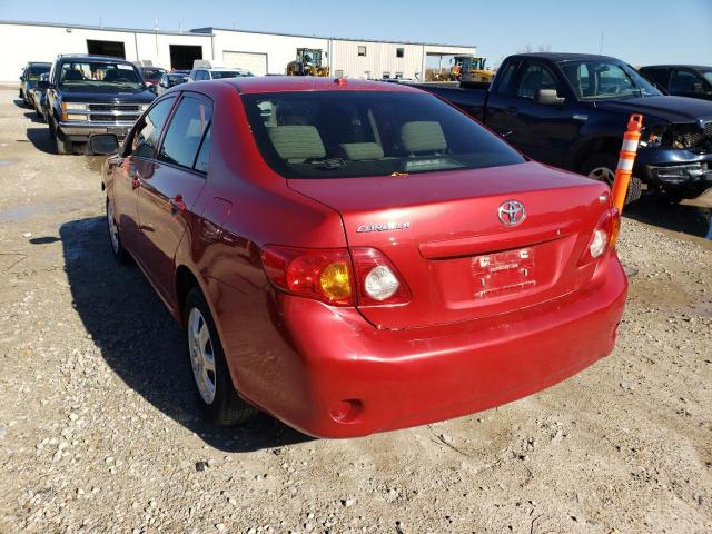 1NXBU40E19Z140169 - 2009 TOYOTA COROLLA BASE RED photo 3