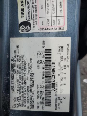 3LNHL2JCXCR807818 - 2012 LINCOLN MKZ TEAL photo 12