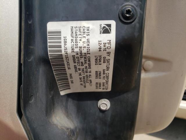 1G8AJ52F15Z143116 - 2005 SATURN ION LEVEL 2 棕色 照片 12