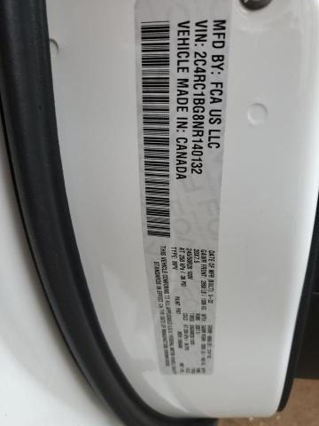 2C4RC1BG8NR140132 - 2022 CHRYSLER PACIFICA TOURING L WHITE photo 13