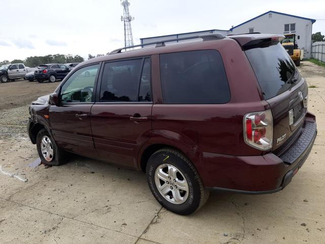 5FNYF18208B006021 - 2008 HONDA PILOT VP BURGUNDY photo 2