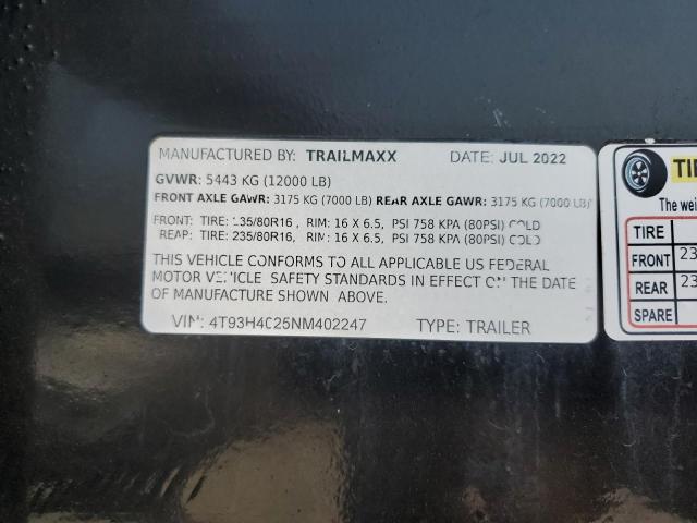 4T93H4025NM402247 - 2022 TRAIL KING TRAILER BLACK photo 10