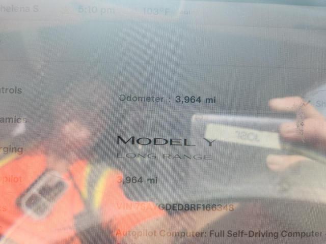 7SAYGDED8RF166348 - 2024 TESLA MODEL Y Сірий фото 9