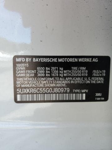 5UXKR6C55G0J80979 - 2016 BMW X5 XDRIVE50I WHITE photo 13