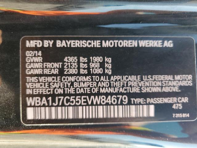 WBA1J7C55EVW84679 - 2014 BMW M235I BLACK photo 12