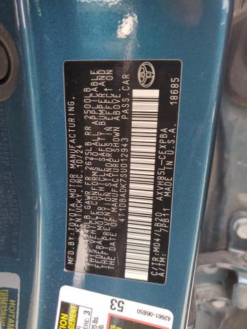 4T1DBADK7SU012943 - 2025 TOYOTA CAMRY XSE Türkis Foto 12