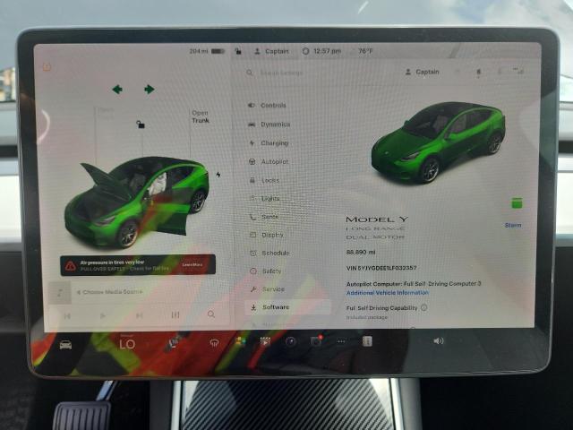 5YJYGDEE1LF032357 - 2020 TESLA MODEL Y GRAY photo 9