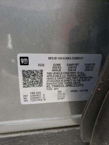 KL79MSSL0PB121573 - 2023 CHEVROLET TRAILBLAZE ACTIV GRAY photo 13