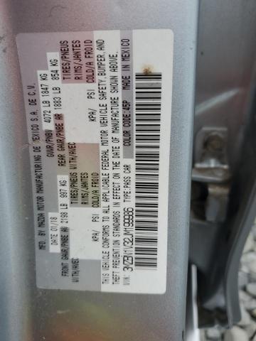 3MZBN1V32JM199986 - 2018 MAZDA 3 TOURING ვერცხლისფერი ფოტო 12