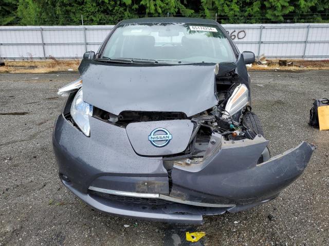 1N4AZ0CP2DC405225 - 2013 NISSAN LEAF S GRAY photo 5