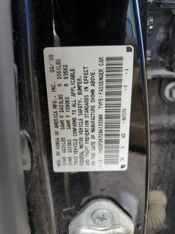 1HGCP26729A133389 - 2009 HONDA ACCORD EX BLACK photo 12