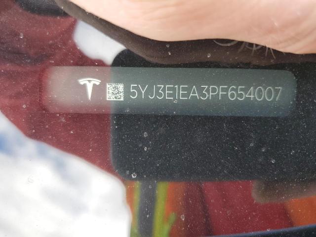 5YJ3E1EA3PF654007 - 2023 TESLA MODEL 3 თეთრი ფოტო 12