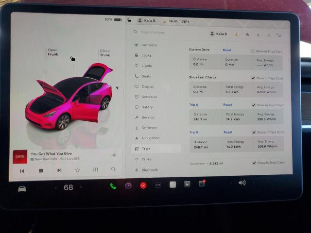 7SAYGDEE0PA171093 - 2023 TESLA MODEL Y Czerwony zdjęcie 9